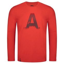 T-shirt męski Loap Aldoss czerwony. Czerwone t-shirty męskie LOOP, m, bez wzorów, z bawełny, bez kołnierzyka. Za 86.76 zł.