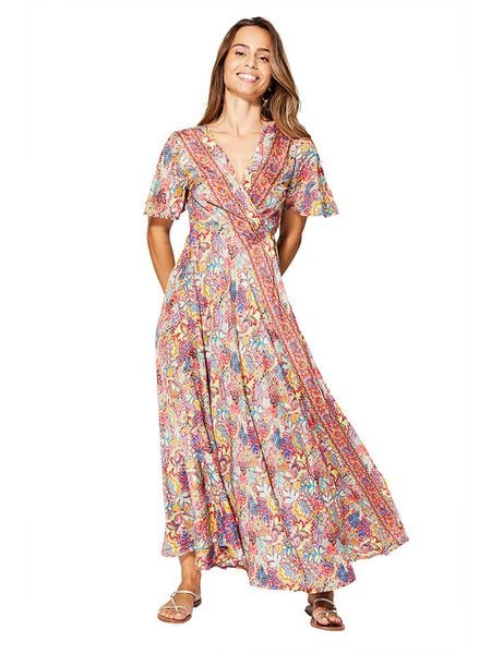 Aller Simplement Sukienka ze wzorem rozmiar: 34/36. Sukienki damskie Aller Simplement, bez wzorów, klasyczne, bez kołnierzyka, bez ramiączek, maxi. Za 78.99 zł.