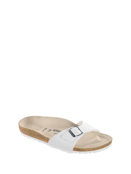 Birkenstock Klapki w kolorze białym rozmiar: 38. Białe klapki damskie Birkenstock, bez wzorów, bez obcasa. Za 266.66 zł.