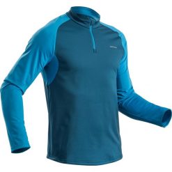 Koszulka turystyczna męska z długim rękawem Quechua SH100 Warm. Czarne koszulki męskie z długim rękawem QUECHUA, m, z elastanu. Za 59.99 zł.