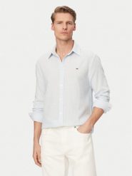 Tommy Jeans Koszula DM0DM22761 Niebieski jasny Regular Fit. Niebieskie koszule męskie Tommy Jeans, m, bez wzorów, z bawełny, bez kołnierzyka, bez ramiączek. Za 369.99 zł.