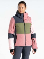 Dare 2b Kurtka narciarska "Banded" w kolorze jasnoróżowo-szaro-oliwkowym rozmiar: 34. Brązowe kurtki narciarskie i snowboardowe damskie Dare 2b, bez wzorów, bez kaptura, narciarskie. Za 305.29 zł.
