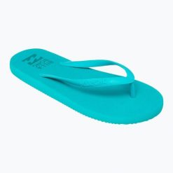 Japonki damskie Billabong Sunlight. Niebieskie klapki damskie Billabong, bez wzorów, bez obcasa. Za 53.99 zł.