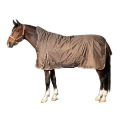 Płaszcz na zewnątrz dla konia wodoodporny z wysokim kołnierzem Harry's Horse Tho. Brązowe płaszcze damskie HARRYS HORSE, s, bez wzorów, sportowe. Za 450.50 zł.