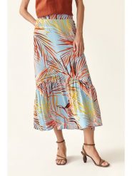 TATUUM Spódnica w kolorze błękitno-pomarańczowym rozmiar: 40. Niebieskie spódniczki damskie Tatuum, s, bez wzorów, z wiskozy, klasyczne, z podwyższonym stanem, maxi. Za 100.28 zł.