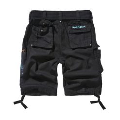 Spodenki cargo Brandit Iron Maiden Savage Fear of the Dark. Czarne szorty męskie Brandit, z aplikacjami. Za 373.50 zł.