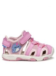 Geox Sandały B Sandal Multy B550DA 0AS50 C8006 M Różowy. Czerwone sandały dziewczęce Geox, z materiału, bez zapięcia. Za 139.99 zł.