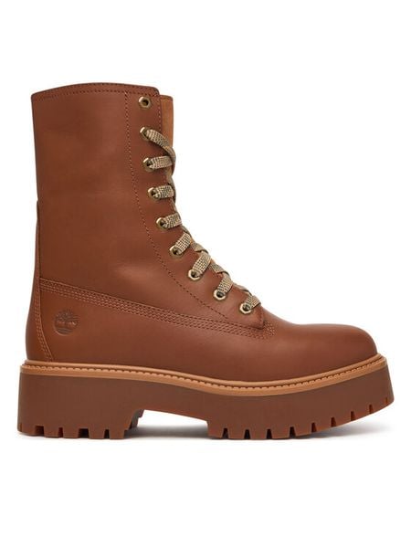 Timberland Trapery TB0A5SAHEM61 Brązowy. Brązowe trapery damskie Timberland, ze skóry, bez obcasa. Za 779.99 zł.