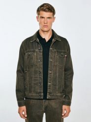 Kurtka męska jeansowa brązowa Charlie 888. Brązowe kurtki męskie Big Star, l, bez wzorów, z denimu, eleganckie, bez kaptura. Za 399.99 zł.