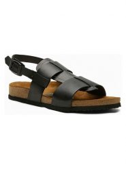 Comfortfusse Skórzane sandały "Likya" w kolorze czarnym rozmiar: 40. Czarne sandały damskie Comfortfusse, bez wzorów, bez obcasa. Za 209.95 zł.