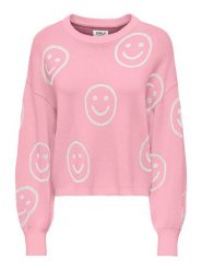 ONLY Sweter w kolorze jasnoróżowym rozmiar: XL. Różowe swetry klasyczne damskie Only, xl, bez kołnierzyka. Za 95.69 zł.