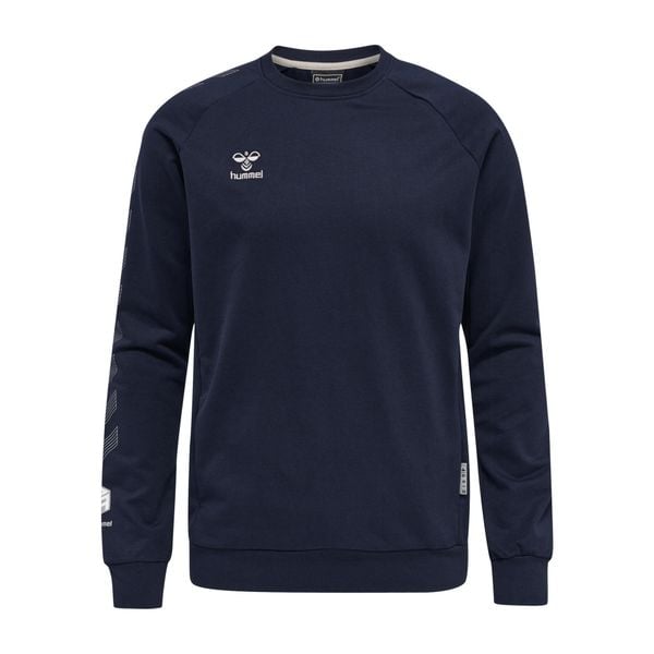 Bluza piłkarska męska Hummel Move Grid bawełniana. Niebieskie bluzy bez kaptura męskie HUMMEL, l, z bawełny. W wyprzedaży za 205.00 zł.