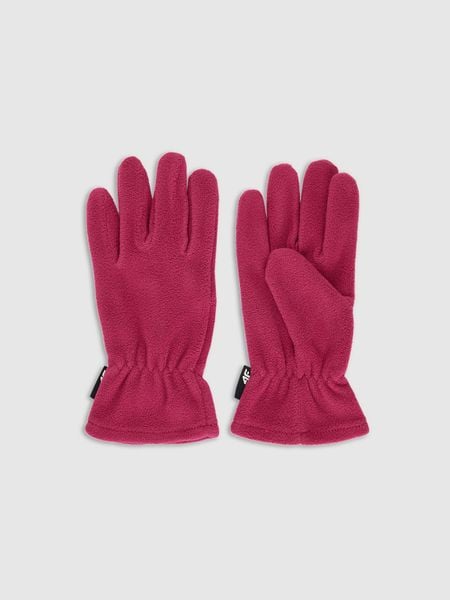 4F Rękawiczki polarowe dziecięce - różowe L/XL. Czerwone rękawiczki dziecięce 4f, z polaru, bez ramiączek. Za 39.99 zł.
