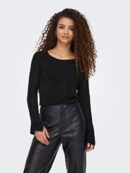 ONLY Sweter w kolorze czarnym rozmiar: XS. Czarne swetry klasyczne damskie Only, xs, bez kołnierzyka. Za 74.81 zł.