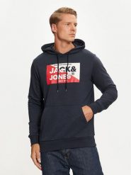 Jack & Jones Bluza Nolan 12256849 Granatowy Standard Fit. Niebieskie bluzy bez kaptura męskie Jack & Jones, m, z bawełny. Za 159.99 zł.