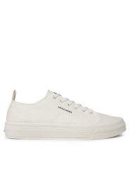 Jack & Jones Tenisówki Jfwbayswater 12257195 Biały. Białe trampki i tenisówki męskie Jack & Jones, bez wzorów, z materiału, bez zapięcia. Za 129.99 zł.