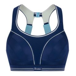 Biustonosz treningowy Shock Absorber Ultimate Run Bra. Niebieskie biustonosze Shock Absorber, bez wzorów. Za 199.99 zł.