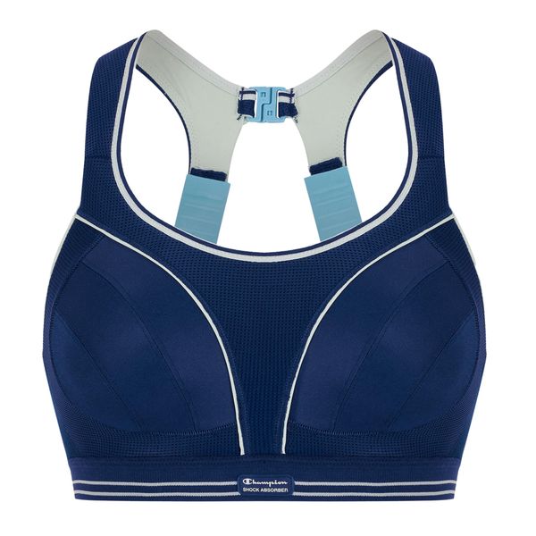 Biustonosz treningowy Shock Absorber Ultimate Run Bra. Niebieskie biustonosze Shock Absorber, bez wzorów. Za 179.99 zł.