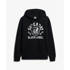 Bluza z kapturem Superdry Label. Czarne bluzy z kapturem męskie Superdry., m. Za 392.90 zł.