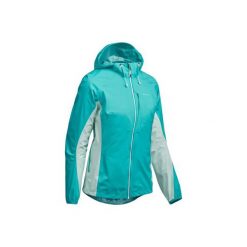 Kurtka turystyczna FH500 Helium Rain damska. Niebieskie kurtki damskie QUECHUA, m, bez wzorów, z materiału, bez kaptura. Za 299.99 zł.