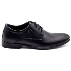 KOMODO Wizytowe buty męskie 850 czarny mat czarne. Czarne buty wizytowe męskie bez zapięcia. Za 362.62 zł.