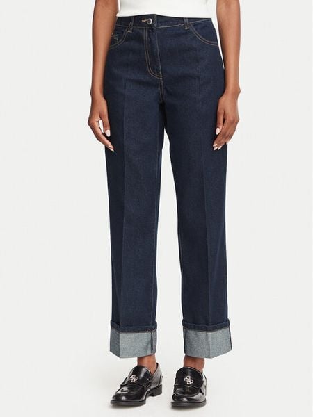 Morgan Jeansy 252-PREVER Granatowy Straight Fit. Niebieskie jeansy damskie Morgan. Za 349.99 zł.
