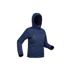 Kurtka turystyczna SH500 x-warm damska. Niebieskie kurtki damskie QUECHUA, na zimę, s, bez wzorów, z bawełny, bez kaptura. Za 299.99 zł.