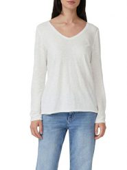 S.Oliver Koszulka w kolorze białym rozmiar: 40. Białe bluzki damskie S.Oliver, s, bez wzorów, z bawełny, bez kołnierzyka. Za 52.99 zł.