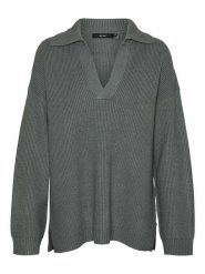 Vero Moda Sweter "Luna" w kolorze szarym rozmiar: XS. Szare swetry klasyczne damskie Vero Moda, xs, ze splotem, bez kołnierzyka. Za 57.20 zł.