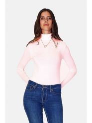 ASSUILI Koszulka w kolorze jasnoróżowym rozmiar: 38. Różowe bluzki damskie Assuili, bez wzorów, z bawełny, klasyczne, bez kołnierzyka, bez ramiączek. Za 78.99 zł.