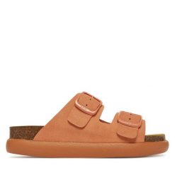 Klapki Scholl. Pomarańczowe klapki damskie Scholl, bez wzorów, bez obcasa. Za 289.99 zł.