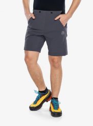 Spodenki turystyczne La Sportiva Trail Guard Shorts. Szare szorty męskie La Sportiva, z materiału, bez kołnierzyka. Za 247.49 zł.