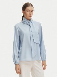 Rinascimento Bluzka CFC0127771003 Błękitny Regular Fit. Niebieskie bluzki damskie RINASCIMENTO, s, bez wzorów, z syntetyku, bez kołnierzyka, bez ramiączek. Za 399.99 zł.