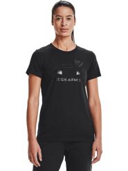 Under Armour Koszulka w kolorze czarnym rozmiar: M. Czarne bluzki damskie Under Armour, m, bez wzorów, bez kołnierzyka, bez ramiączek. Za 74.63 zł.