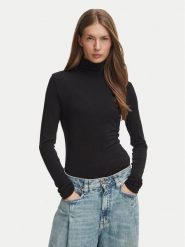 BOSS Bluzka Eliana 50548098 Czarny Slim Fit. Czarne bluzki damskie Boss, s, bez wzorów, z lyocellu, bez kołnierzyka, bez ramiączek. Za 349.99 zł.