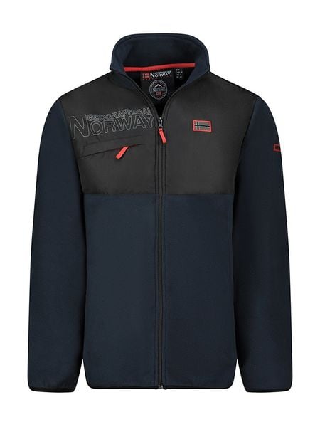 Geographical Norway Kurtka polarowa "Trasir" w kolorze granatowym rozmiar: S. Niebieskie kurtki męskie Geographical Norway, s, bez wzorów, z materiału, bez kaptura. Za 86.99 zł.