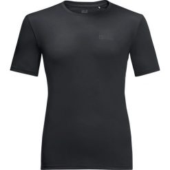 Koszulka sportowa męska Jack Wolfskin 18070726000. Czarne t-shirty sportowe męskie Jack Wolfskin, l, z materiału, bez ramiączek, trekkingowe. Za 211.00 zł.