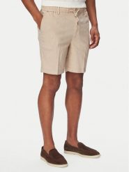 BOSS Szorty materiałowe Kane1 50557537 Beżowy Regular Fit. Brązowe szorty męskie Boss, z materiału, bez kołnierzyka. Za 629.99 zł.