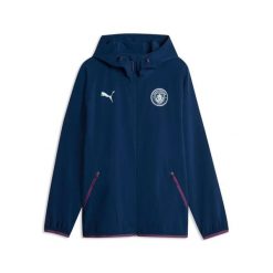Kurtka dresowa Manchester City 2026/27. Niebieskie kurtki męskie Puma, l, bez wzorów, z dresówki, eleganckie, bez kaptura. Za 368.70 zł.
