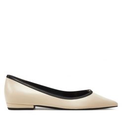 Baleriny Tory Burch. Brązowe baleriny damskie Tory Burch, bez wzorów, bez obcasa. Za 1,029.00 zł.