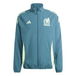 Kurtka Przedmeczowa Mexique Copa America. Niebieskie kurtki męskie Adidas, bez wzorów, sportowe, bez kaptura. W wyprzedaży za 289.00 zł.