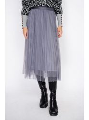 ASSUILI Spódnica w kolorze szarym rozmiar: 40. Szare spódniczki damskie Assuili, bez wzorów, z tiulu, klasyczne, z podwyższonym stanem, midi. Za 152.99 zł.