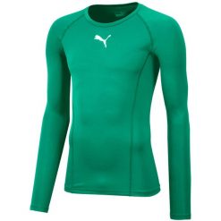 Koszulka do piłki nożnej męska Puma Liga Baselayer Tee LS. Zielone t-shirty sportowe męskie Puma, l, z poliesteru, bez ramiączek, do piłki nożnej. Za 231.00 zł.