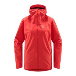 Kurtka przeciwdeszczowa damska Haglöfs Korp Proof. Czerwone kurtki damskie Haglöfs, s, bez kaptura. Za 319.99 zł.