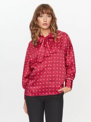 Marella Bluzka Mission 2331160938200 Czerwony Regular Fit. Czerwone bluzki damskie Marella, bez wzorów, z syntetyku, bez ramiączek. Za 589.99 zł.