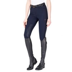 Damskie spodnie jeździeckie o średniej przyczepności Vestrum Syracuse TK. Niebieskie spodnie materiałowe damskie VESTRUM, bez wzorów, z tkaniny. Za 820.00 zł.
