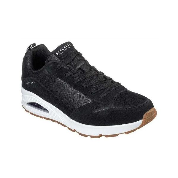 Męskie Skórzane Buty Treningowe Uno Stacre. Białe buty fitness męskie Skechers, trekkingowe. Za 289.00 zł.