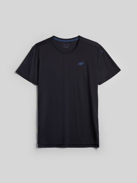 4F Koszulka trenignowa regular szybkoschnąca męska - granatowa XL. Niebieskie t-shirty sportowe męskie 4f, m, bez ramiączek, do biegania. Za 129.99 zł.