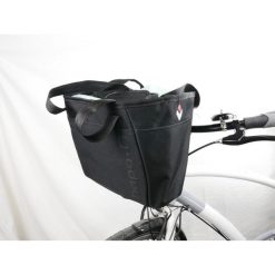 Kosz na zakupy dmts kompatybilny z rowerami elektrycznymi Hapo-G. Czarne shopper bag damskie HAPO-G, bez wzorów, bez dodatków. Za 230.27 zł.
