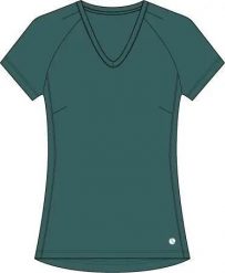 Bjorn_borg ACE V NECK T-SHIRT z recyklingowanego poliestru – MALLARD GREEN. Zielone t-shirty damskie Björn Borg, s, bez wzorów, z materiału, bez kołnierzyka. Za 249.50 zł.